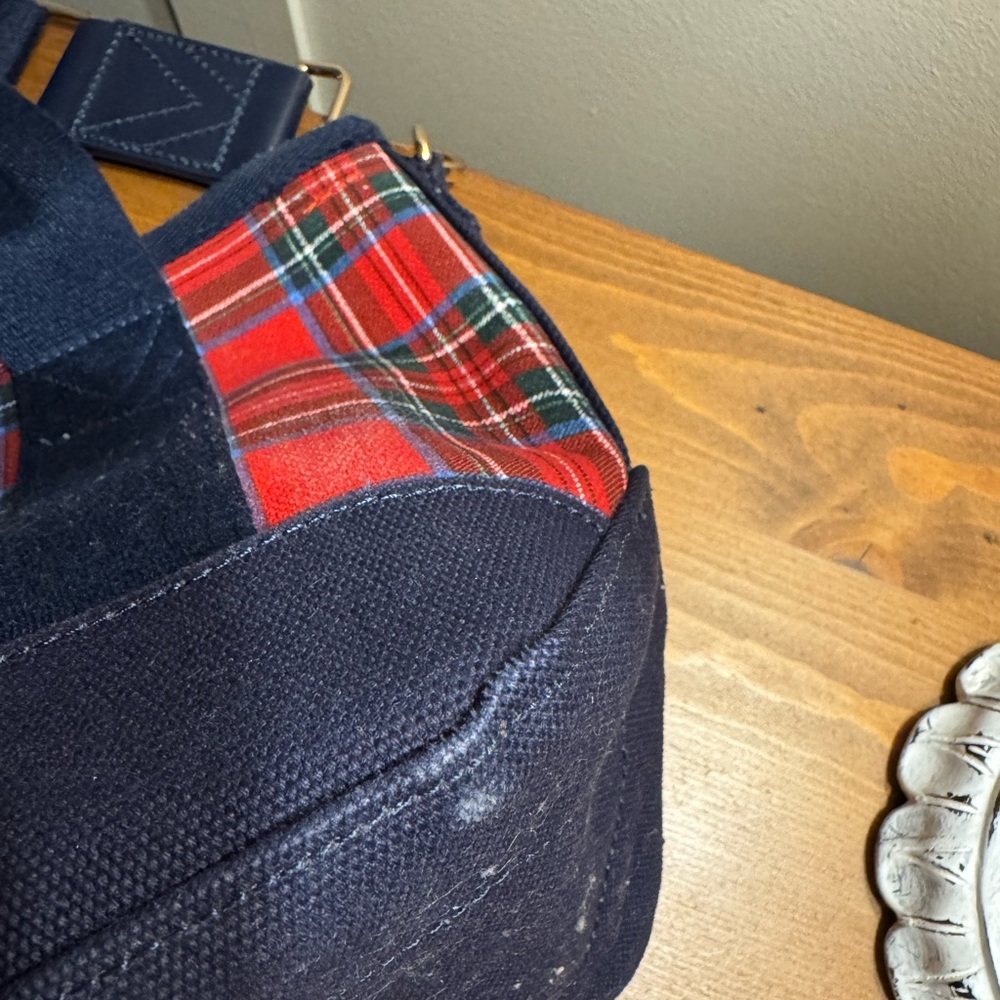 Vineyard Vines Plaid Tote in Red and Blue - Picture 4 of 5